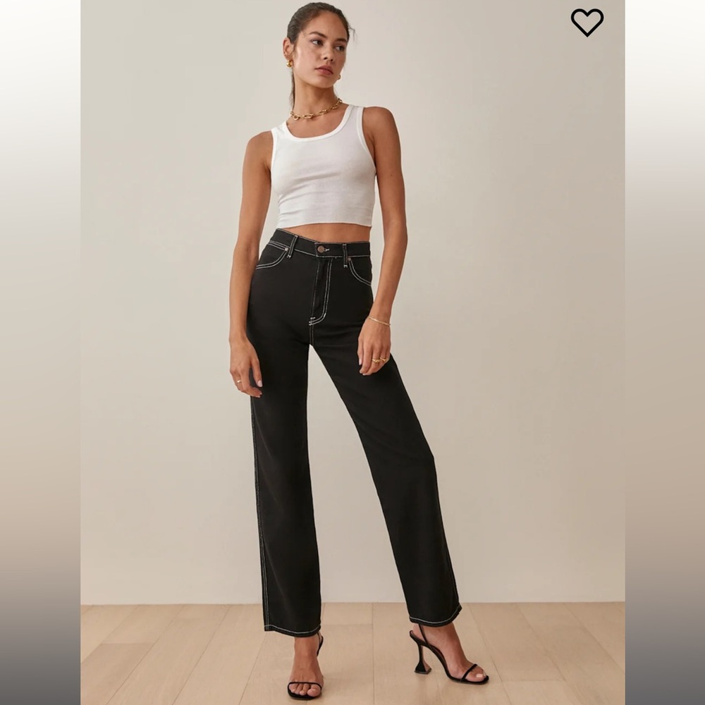 REFORMATION Cowboy High Rise Straight Jeans